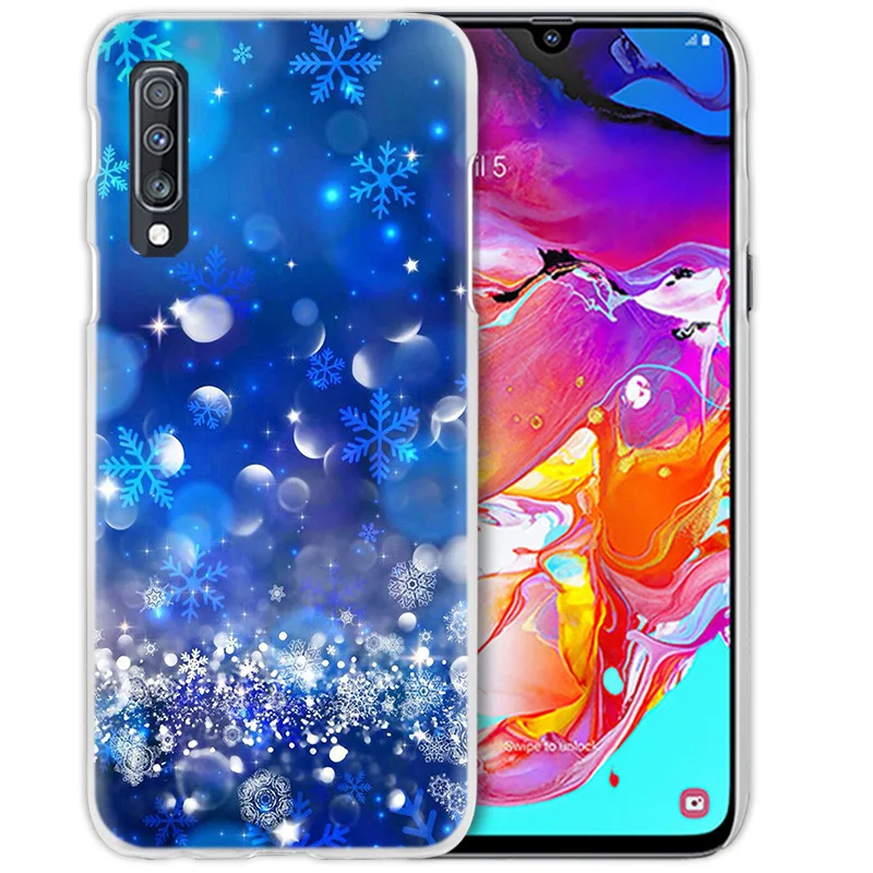 Рождественская Снежинка чехол для samsung Galaxy A50 A70 A20e A60 A40 A30 A20 A10 A8 A6 плюс A9 A7 Жесткий ПК чехол для телефона чехол для нового IPad