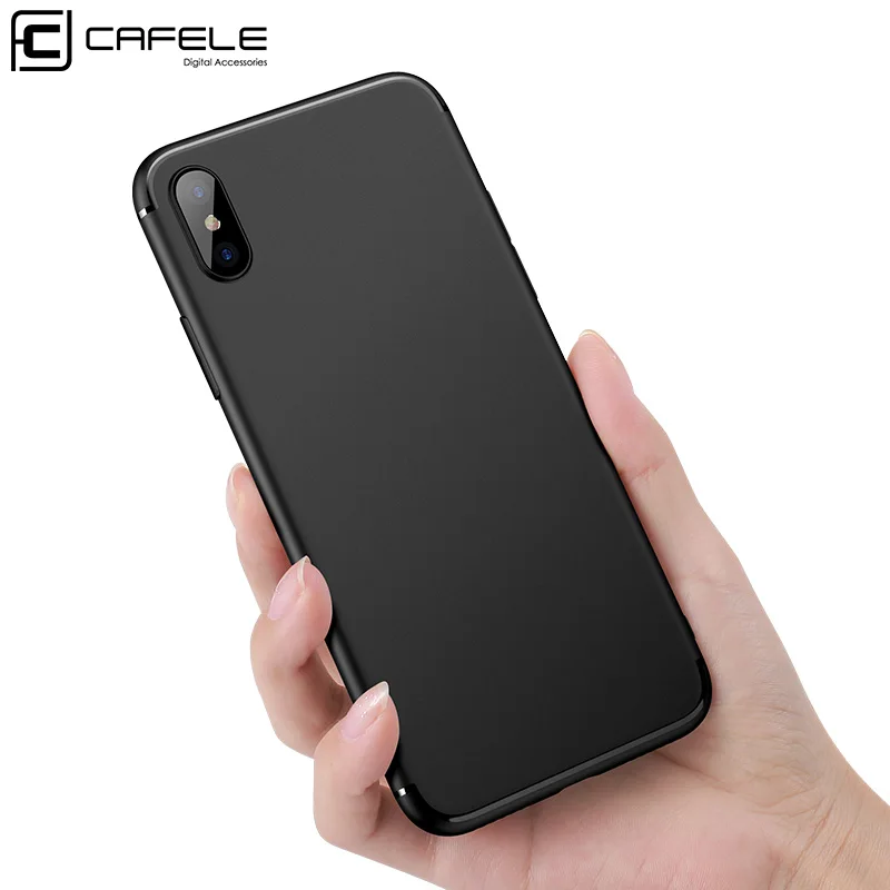 Cafele Роскошные сзади Матовый Мягкий силиконовый Чехол для IPhone X 10 чехол Полный iPhone