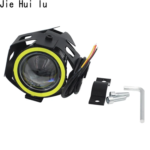 1Pcs / 2PCS 125W Motorcycle Headlight Motorbike Spotlight U7 LED Moto Driving Car Fog Spot Head Light Lamp Free Shipping Lahore