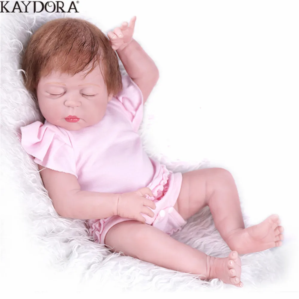 KAYDORA 22 дюймов Reborn Baby Realista игрушки для детей девочки куклы полный корпус силикон Новая модная кукла сон девочка игрушка для детей