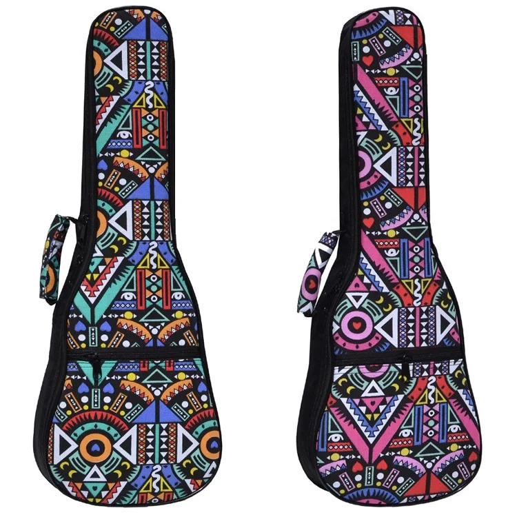 21"23"26" Ukulele Bag Cotton Padded Geometric Gig Bag Guitar Case