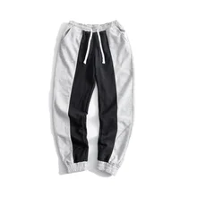 Мужские хип-хоп хит цвета Повседневная Уличная эластичная талия хлопок Фитнес тренировочные брюки джоггер шаровары спортивные брюки