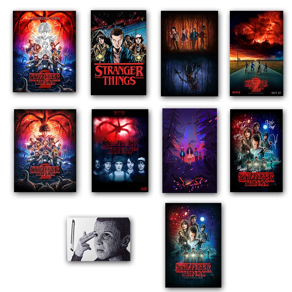 2017 Stranger Things Season 2 TV Poster Wall Art Canvas Painting Wall 