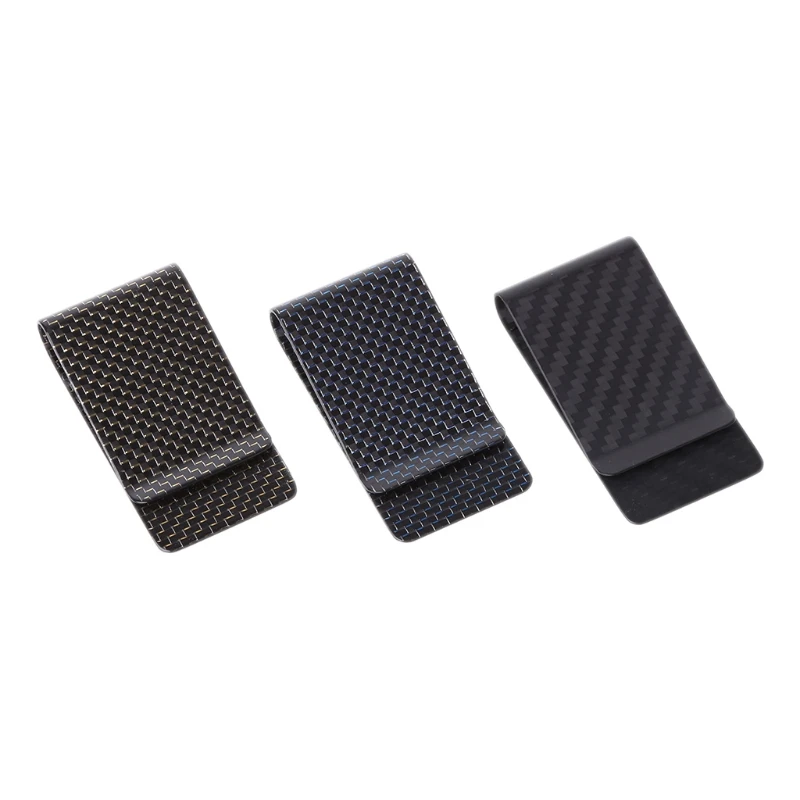 

THINKTHENDO Fashion Slim Money Clip Credit Wallet New Carbon Fiber For Women Men