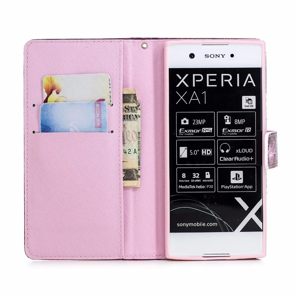 L1 Цветок Кожаный чехол-бумажник для Sony Xperia xa1 Plus XA2 ультра XA3 чехол L1 L2 L3 крышка XZ Премиум XZ1 XZ2 компактный XZ3 XZ4 чехлы