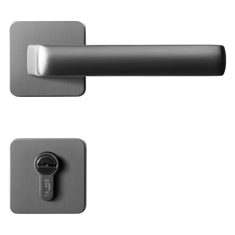 Gray /zinc alloy door handle Interior /Square Bedroom door lock Split Silent door lock Door hardwar - 33055248543