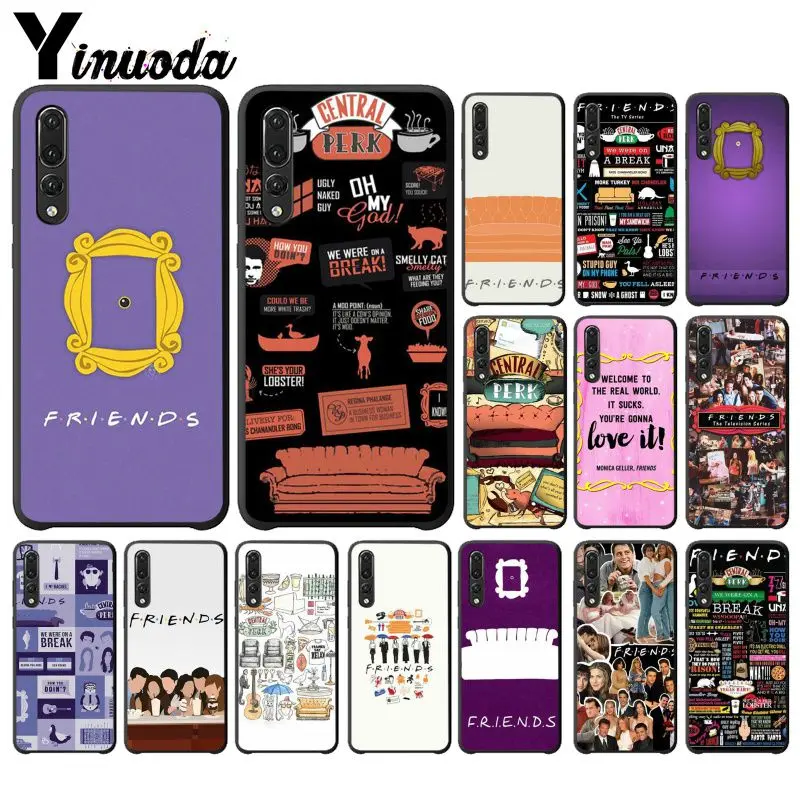 Чехол для телефона Yinuoda из ТПУ серии friends фиолетовая дверь черный Huawei P10 plus 20 pro P20