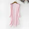 2018 Summer New Cardigan Loose Women Long Blouses Tops Plus Size Chiffon Beach Shirts Sunscreen Clothing Clothes Blusas WZ199 5