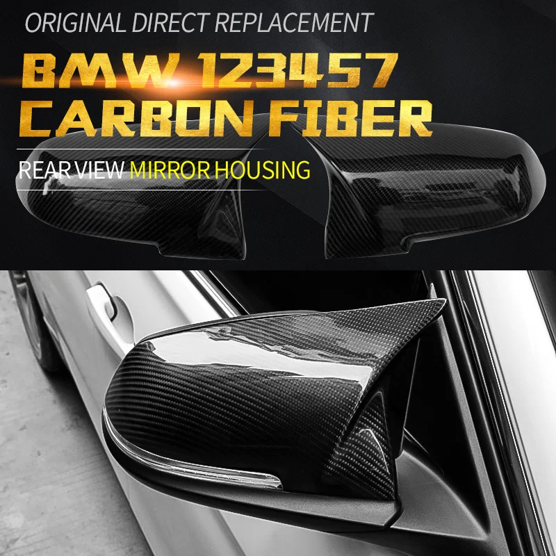 

2Pcs Carbon Fiber Car Mirror Cover Rear View Mirror Shell For BMW F30 F32 F33 F20 F22 F23 F36 X1 F20 F30 F22 F36 F23 F87 M2 M3