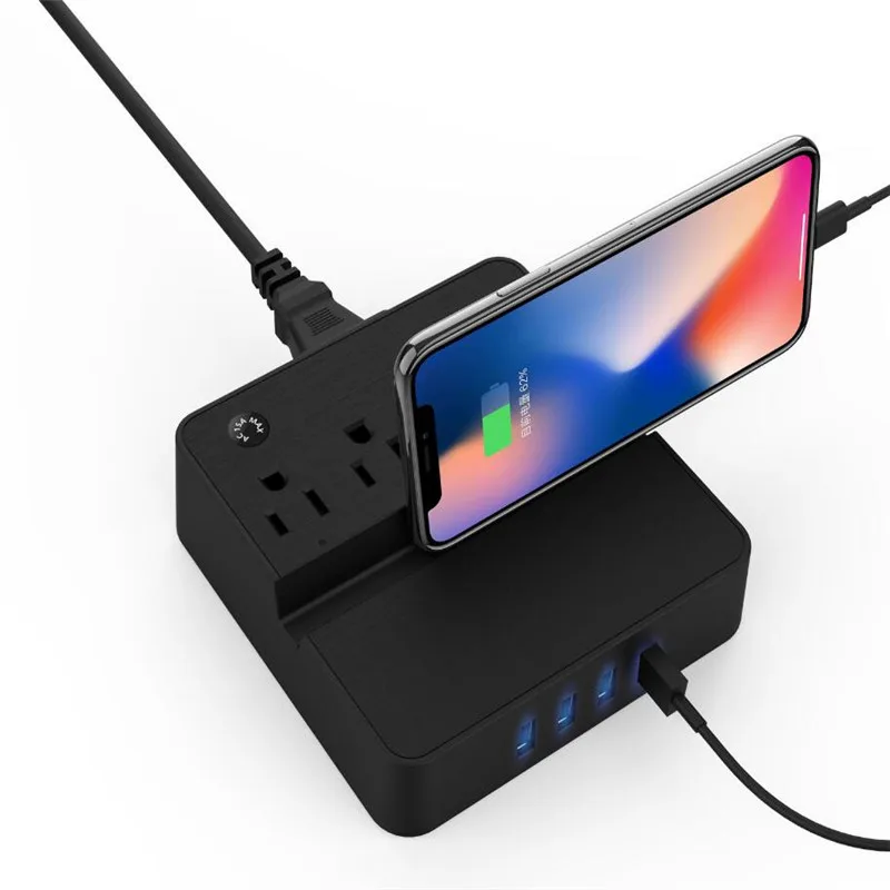 PLYMOTON умная штепсельная вилка стандарта США 4 USB розетки умный дом дистанционное управление переключатель для Amazon Alexa Google Assistant розетка