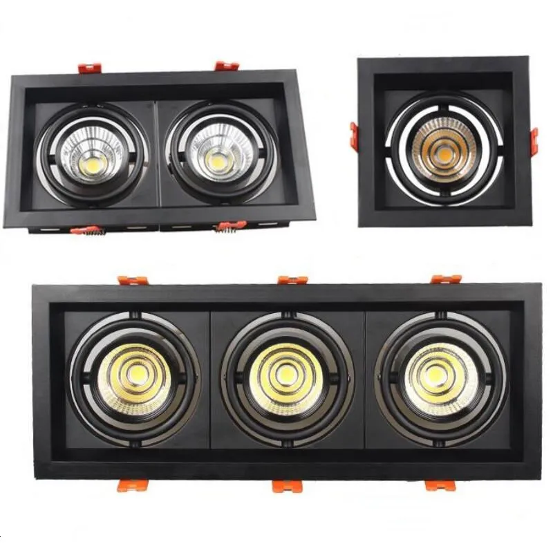 

Hot sale black/white-square Dimmable Led COB Ceiling led downlight 10w 20w 30w rotating surface mounted Indoor Lighting