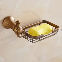 Роскошное Золотое мыло чистая Античная мыльница латунный нержавеющий мыльницы для ванны аксессуары