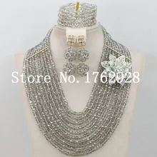 Дизайн! Модные цвета шампанского Кристалл кружево украшения комплект в африканском стиле нигерийские Свадебные комплект ювелирных изделий