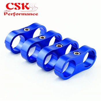 

4PCS AN12 BRAIDED FUEL OIL WATER HOSE LINE SEPARATOR 24MM 15/16" 12AN Silver / black / blue