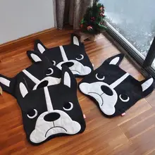 56x40 см мультяшный милый Бульдог плюшевый коврик пол ковер коврик для собак для домашних животных Спальня Гостиная входной коврик для дома ковер