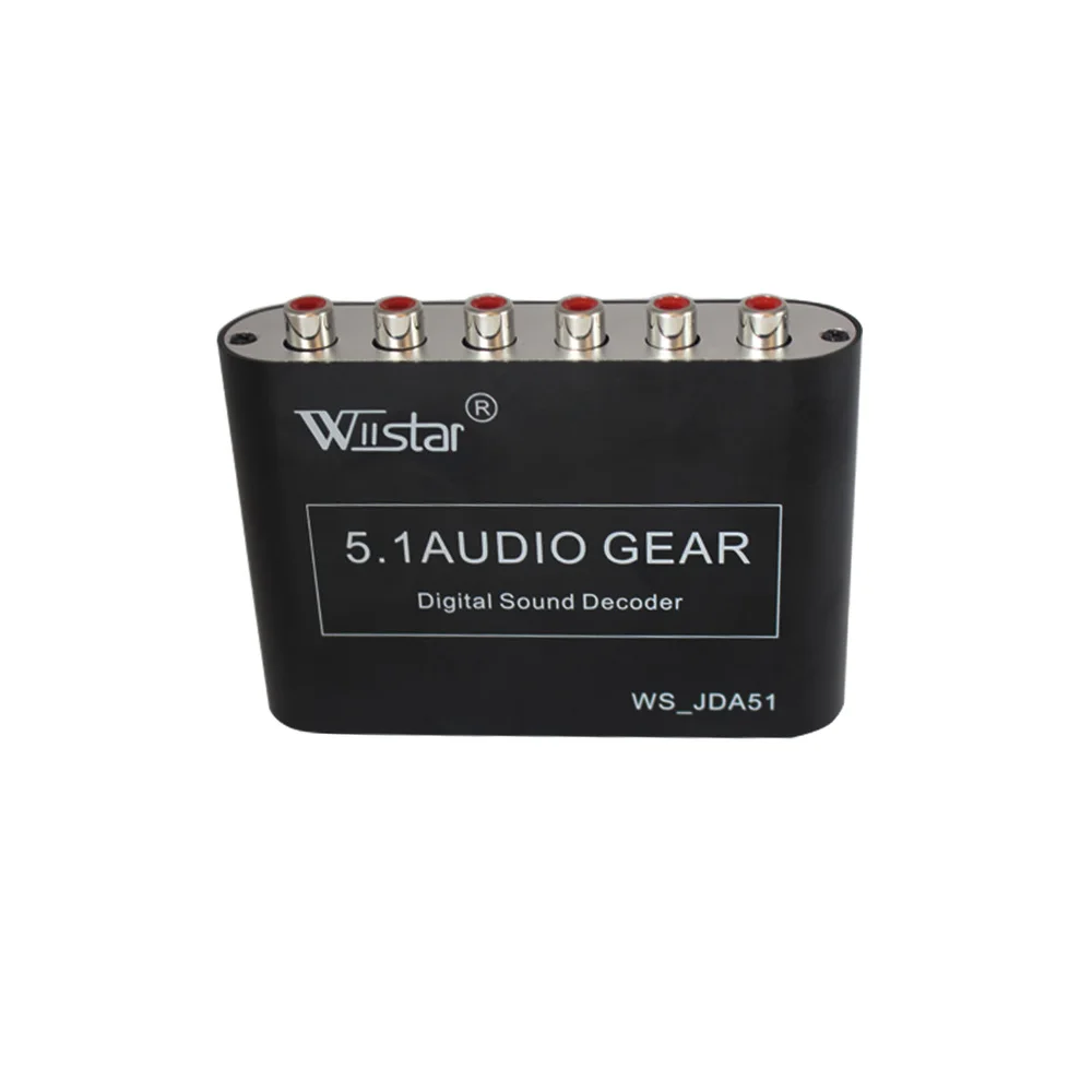 Wiistar 5,1 цифровой аудиодекодер SPDIF коаксиальный RCA DTS AC3 до 5,1 аналоговый декодер преобразователь RCA выходной адаптер объемного звучания