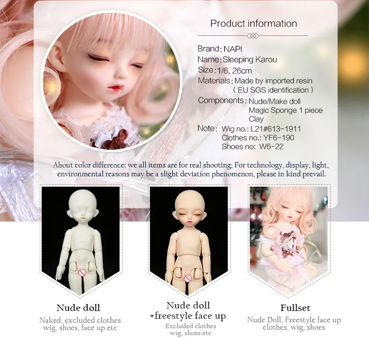 Napi Karou Сонная романтическая BJD кукла 1/6 YoSD модель тела для маленьких девочек и мальчиков полимерная игрушка Модный магазин Luodoll детские подарки