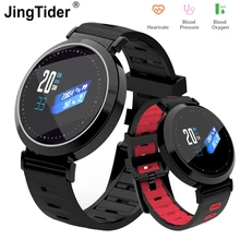 JingTider Y10 Спорт Смарт часы 0,9" Цвет Экран сердечного ритма крови Давление кислорода в крови монитор браслет Фитнес трекер