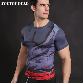 

Dragon Ball Z T shirt Armor T-shirt Men Compression Shirt Fitness Bodybuilding Tops Male Fitness Tees Anime Camiseta ZOOTOP BEAR