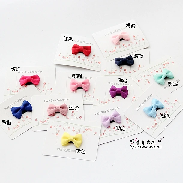 

custom 1.5" Cute mini Grosgrain ribbon bow,hair clip 100pcs