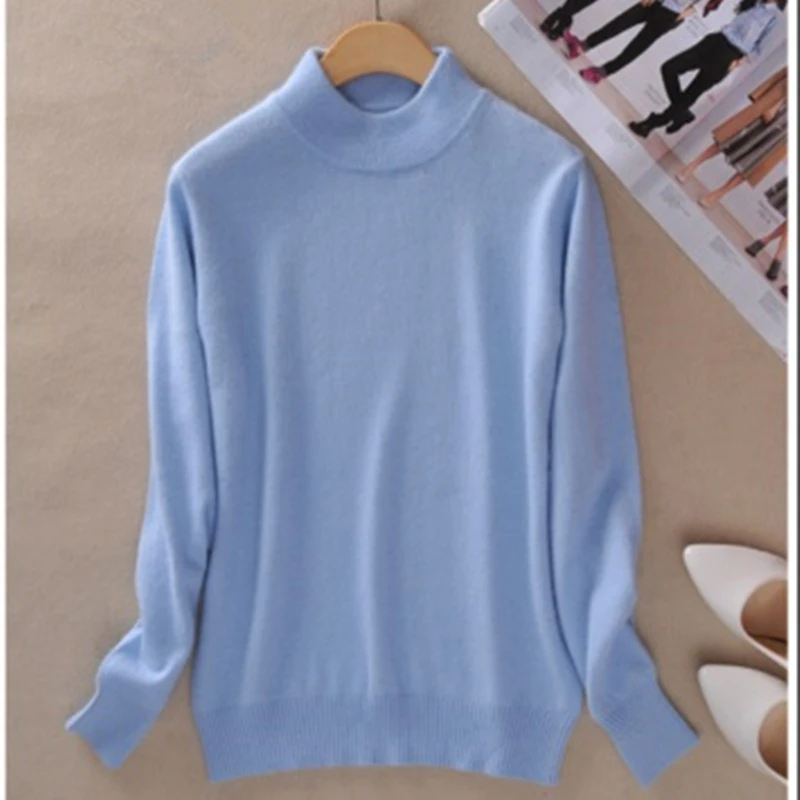 

LHZSYY 2019 New Brand Women Sweater Wool sweater Plus Size Thin Pink Pullover Femme 2XL Main Cashmere Knitted Sweater Women