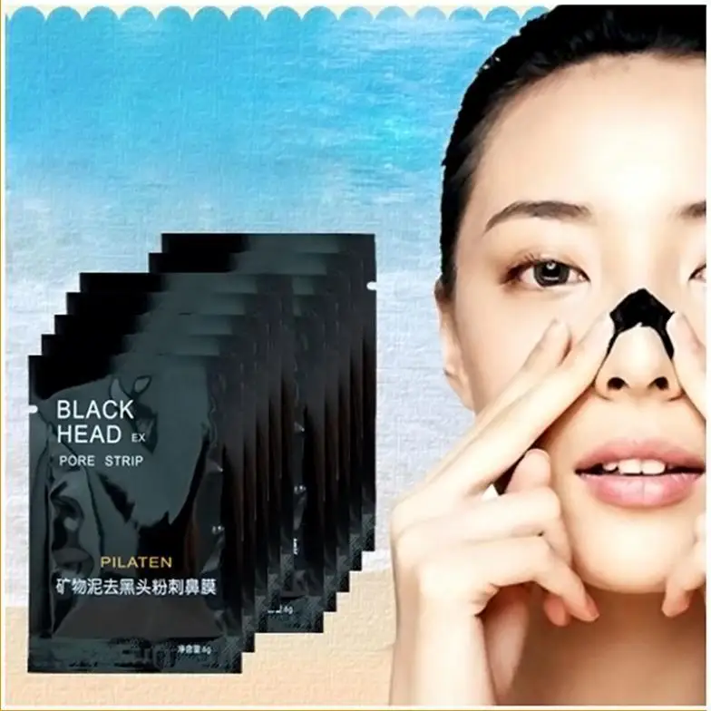 

5 Pcs/Lot Pilaten Facial Black Mask Face Care Nose Acne Blackhead Remover Minerals Pore Cleanser Mask Maquiagem