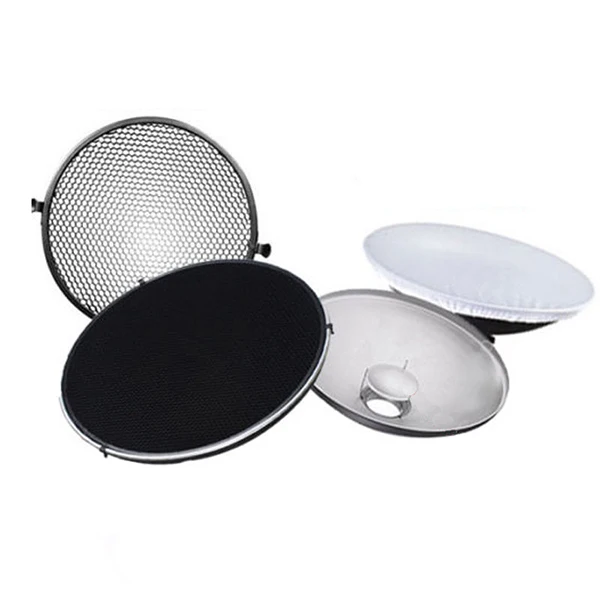 

Photo Studio Flash Beauty Dish 42cm S type Honeycomb + White Diffuser