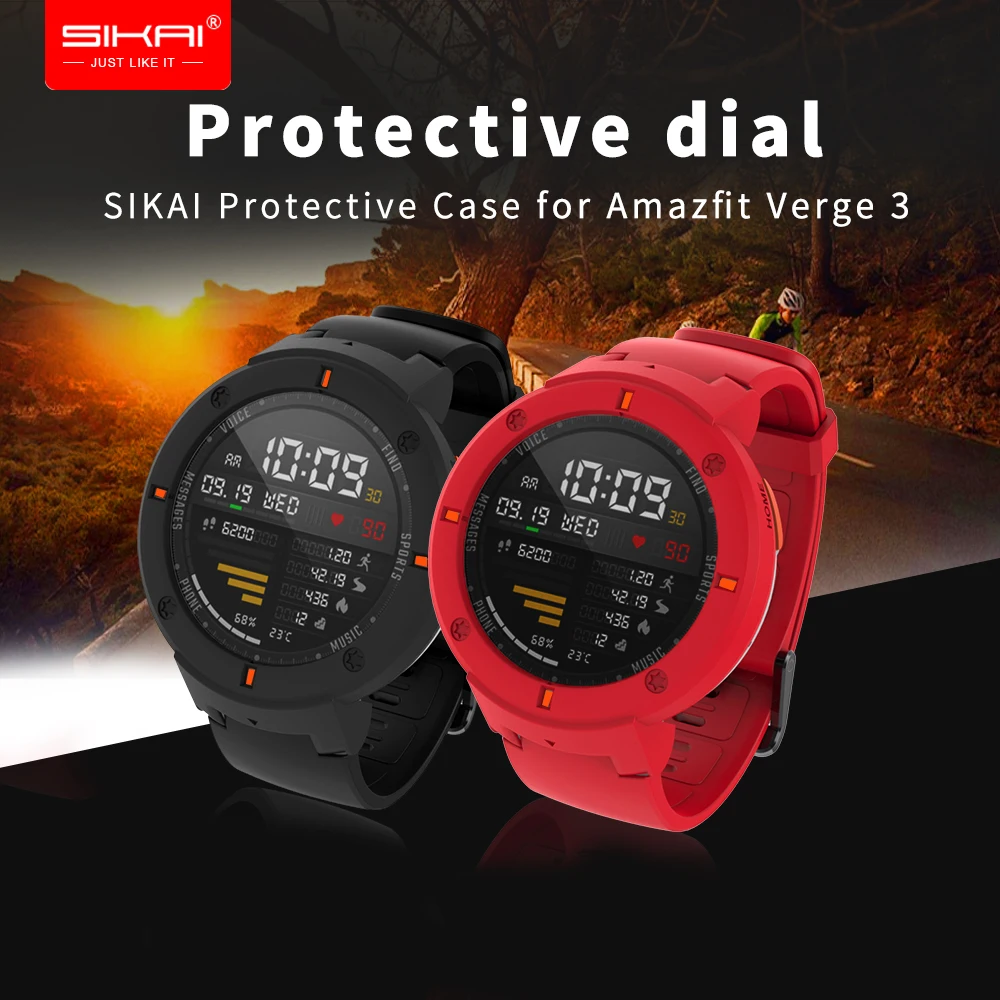 SIKAI PC защитный чехол для часов Huami Amazfit Verge 3 Аксессуары для часов круглый защитный чехол для Huami Amazfit Verge Lite