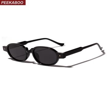 

Peekaboo leopard retro rivet sunglasses women small frame ultra light 2019 summer fashion oval sun glasses male unisex gift