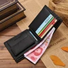 Jinbaolai Men's Genuine Leather Wallet With Coin Pocket Short Designer Purse For Man Card Holder Interior Zipper Pocket 4