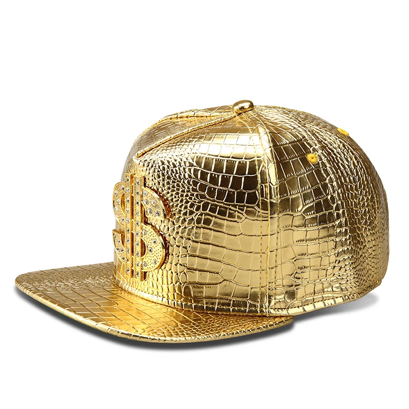 gold baseball cap