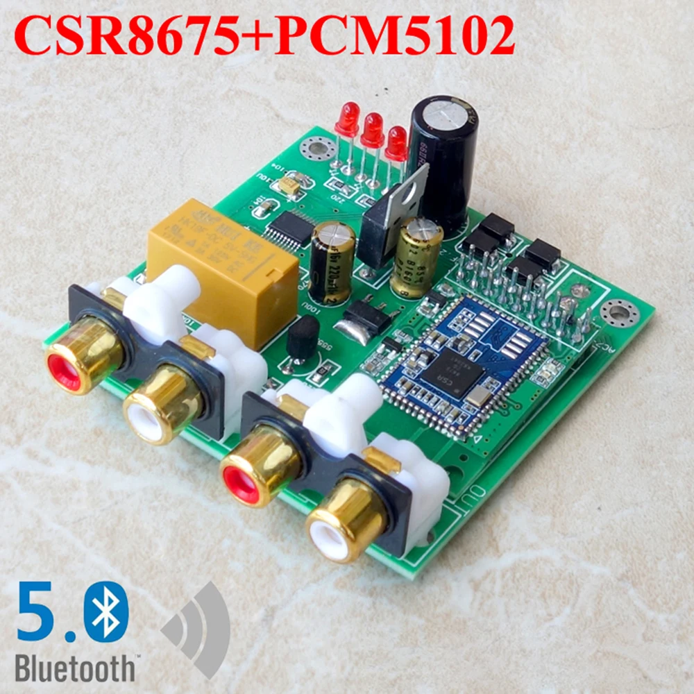 HIFI College K306 CSR8675 PCM5102 Bluetooth 4.2 APTX HD DAC Bluetooth Receiver Support RCA Input Audio Board