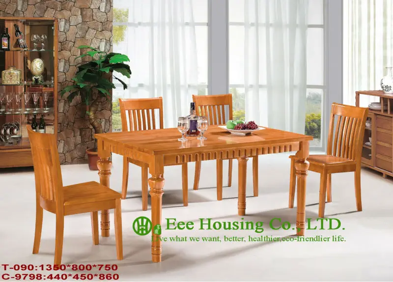 T-090, C-9798 твердый обеденный стул и столы, твердый деревянный обеденный стол мебель со стульями/мебель для дома
