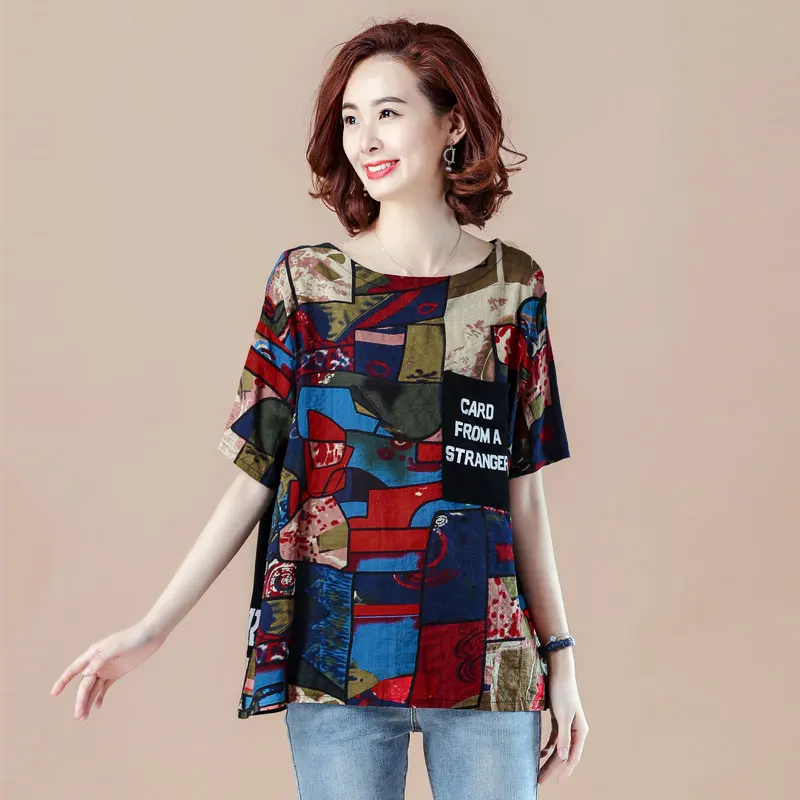 5xl плюс большие размеры blusas feminina весна-осень Летний стиль 2018 корейские женские