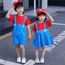 Детская одежда г. стильный летний нейтральный Детский костюм в Корейском стиле для отдыха, комплект из двух предметов