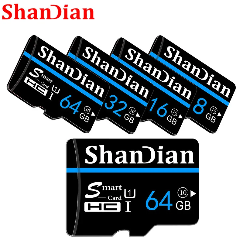 SHANDIAN, Новое поступление, карта памяти micro sd, TF, 8 ГБ, 16 ГБ, 32 ГБ, 64 ГБ, micro sd, карта памяти, Микро Мини карта+ адаптер