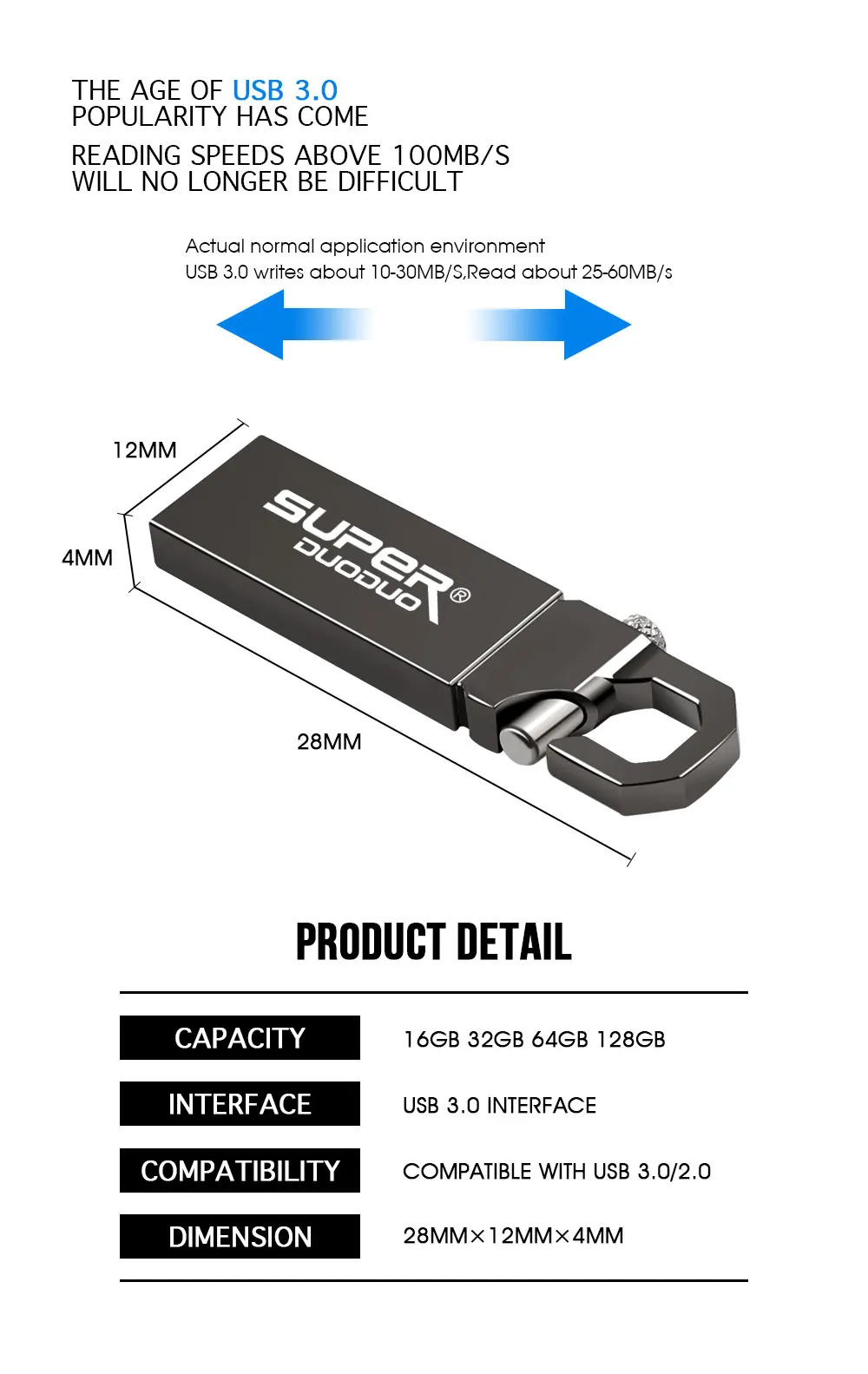 Usb флэш-накопитель 64 Гб/3,0 Металлический накопитель 32 ГБ Флешка 16 ГБ/8 ГБ/4 ГБ/128 ГБ стержень для браслетов подарок usb флэш-накопитель на заказ