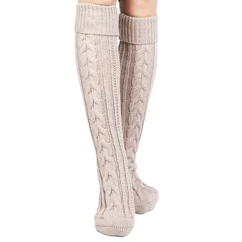 

Sexy Women Knitted Stockings Women Crochet Over Knee Socks Winter Spring Thigh High Stocking Leg Warmer Long Boot Socks Sokken