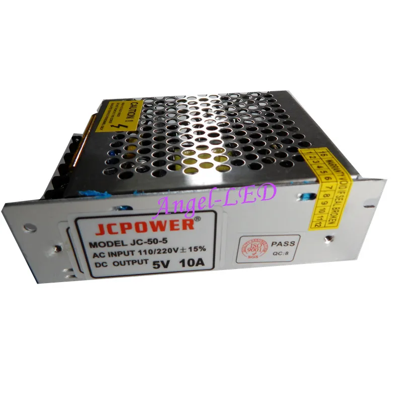 DC 5 V 10A 50 Вт led Регулируемый переключение Питание драйвер для 5 V WS2812B WS2801 WS2811 Светодиодные ленты света Дисплей AC110/220 V Вход
