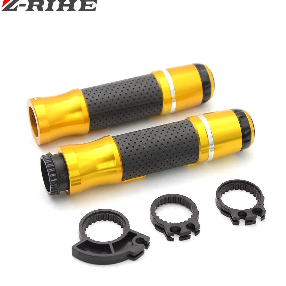 Motorcycle 7/8" Hand Grips Motorcycle handle Bar Rubber aluminum for honda cr 250 f4i vfr800 cbr1100xx suzuki bandit 600 gsr 750