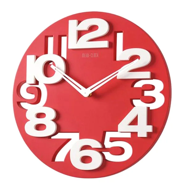 

New Watch Wall Clock Novelty Hollow-out 3D Big Digits Kitchen Home Office Decor Round Shaped Wall Clock Art Clock Decoration