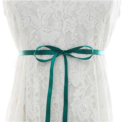 Тонкий пояс невесты Стразы пояс невесты ручная вышивка стразами хрустальный свадебный пояс для Свадебные Вечерние платья SD117S - Цвет: green