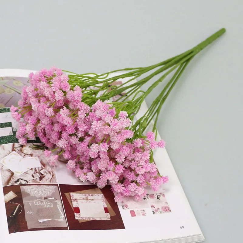 Flone Elegant Artificial Baby's Breath Gypsophila  Flower Plastic Flowers Plant Home (3)