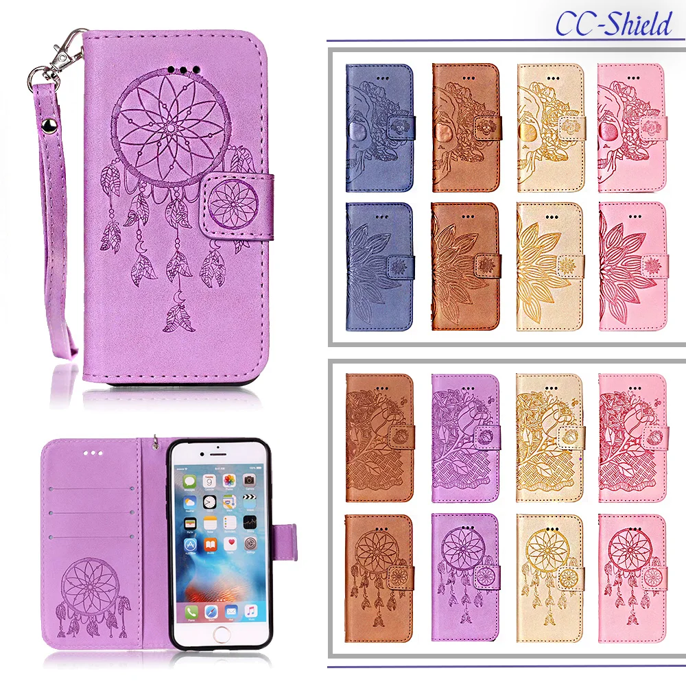 

Magnetic Flip case for Apple iphone 6 plus Luxury Embossing wallet Card slot phone leather cover for Apple i phone 6plus
