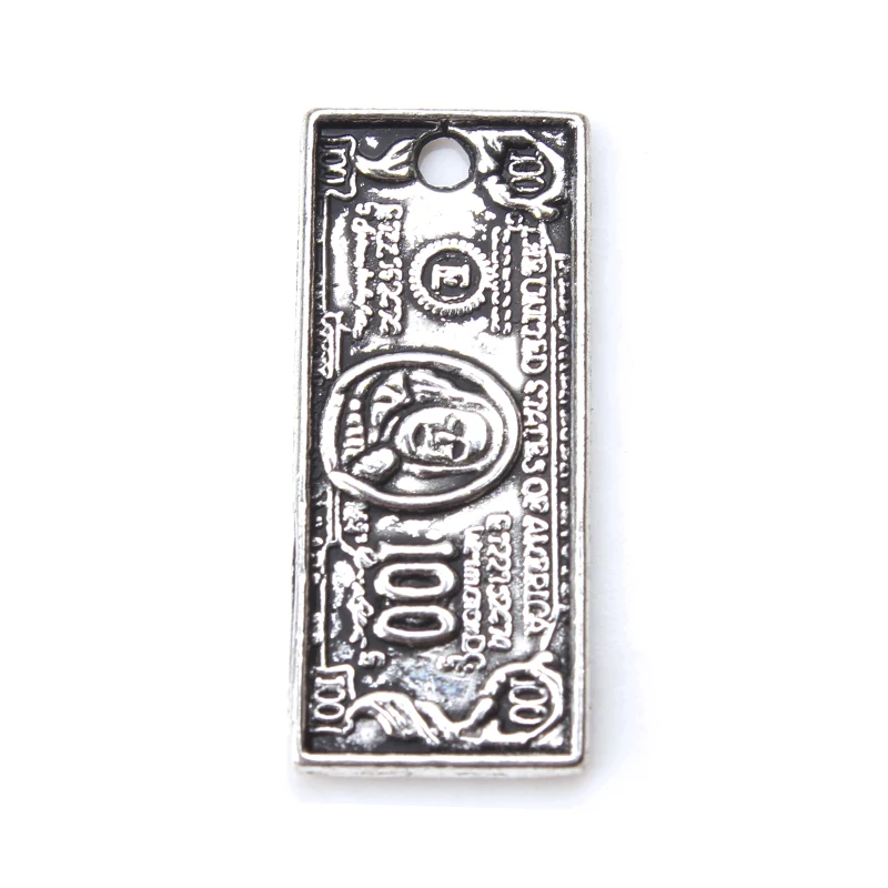 

10pcs/lot Paper Coins Bracelet Antique fordiy Charm Bracelet Accessories & Pendant Necklace Jewelry Accessories 21mm x 9mm