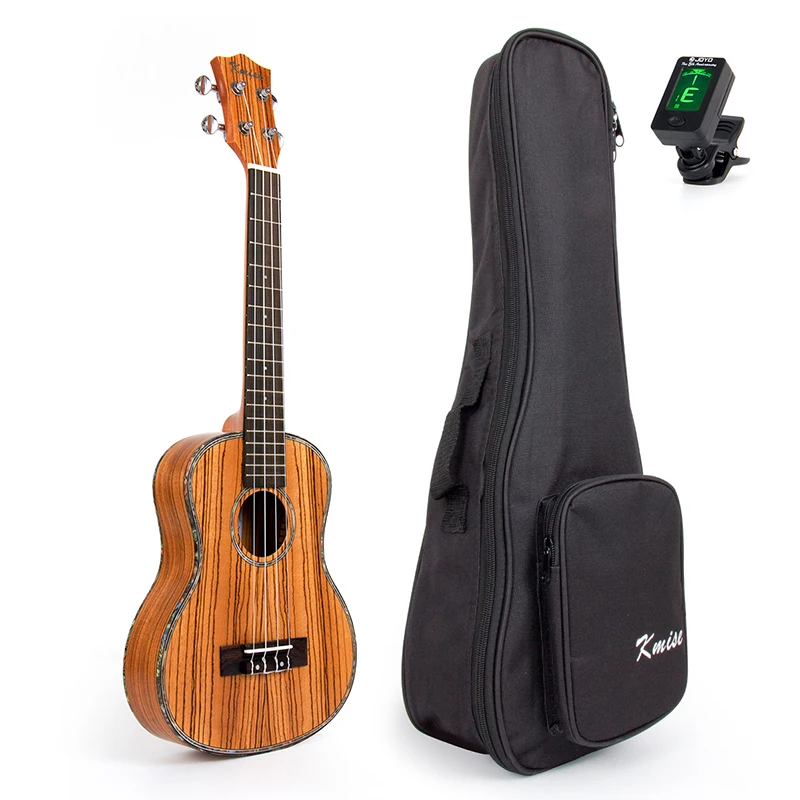 Kmise Travel Ukulele Tenor Thin Body Ukelele Kit Zebra Uke Hawaii