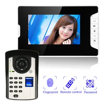 New 7 Video Doorbell Camera Wired Intercom system Fingerprint Video Intercom Rainproof IR Night Vision Camera sunflowervdp wired intercom for private house 2 units 7 home phone 700tvl infrared night vision ccd camera doorphones in stock