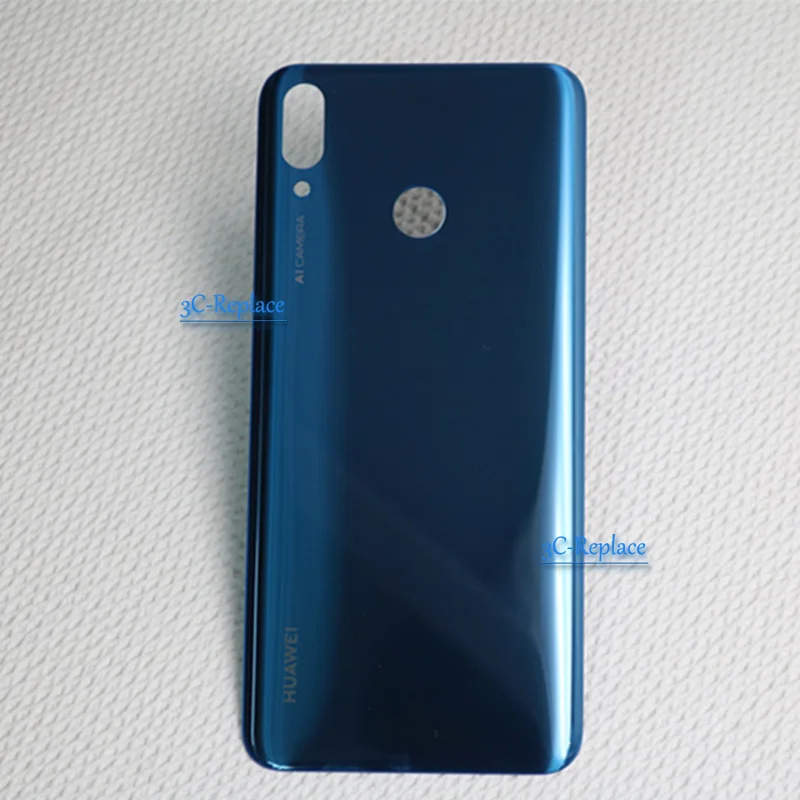 Для huawei Y9 JKM-TL00 JKM-AL00 JKM-LX1 JKM-LX3 JKM-L21 задняя Батарея крышка дверца батарейного Корпус чехол сзади Стекло запчасти