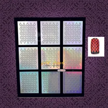 1PC New Fashion Irregular Rhombus Grid Hollow Nail Decal Stencil Sticker Easy Use DIY Nail Art Manicure Polish Tool Guide GNF204
