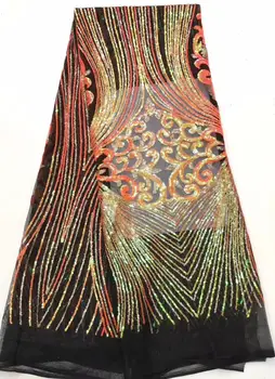 

best quality yaking-7.3509 embroidered African Tulle Lace Fabric African French Lace Fabric with embroidery